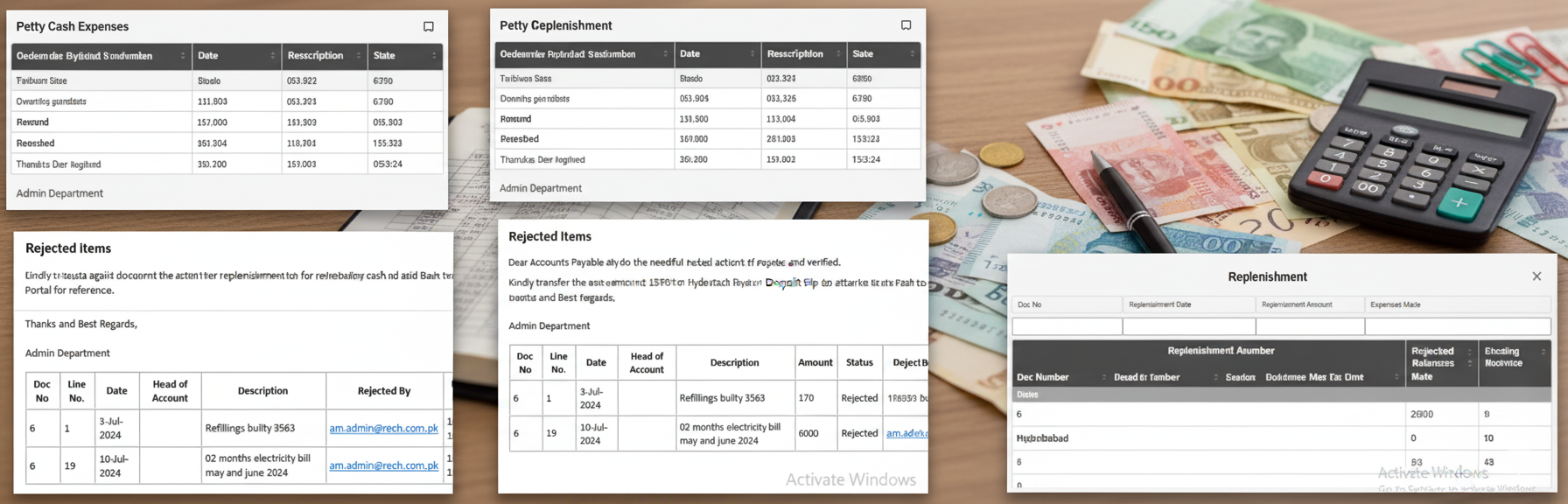 Petty cash & IOU system